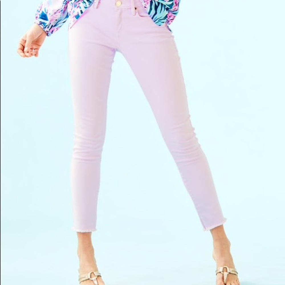 Lilly Pulitzer Lavender South Ocean Skinny Pants